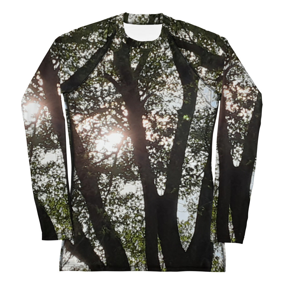 GG - Women's LS T-Shirt with Rash Guard - Trees & Sun