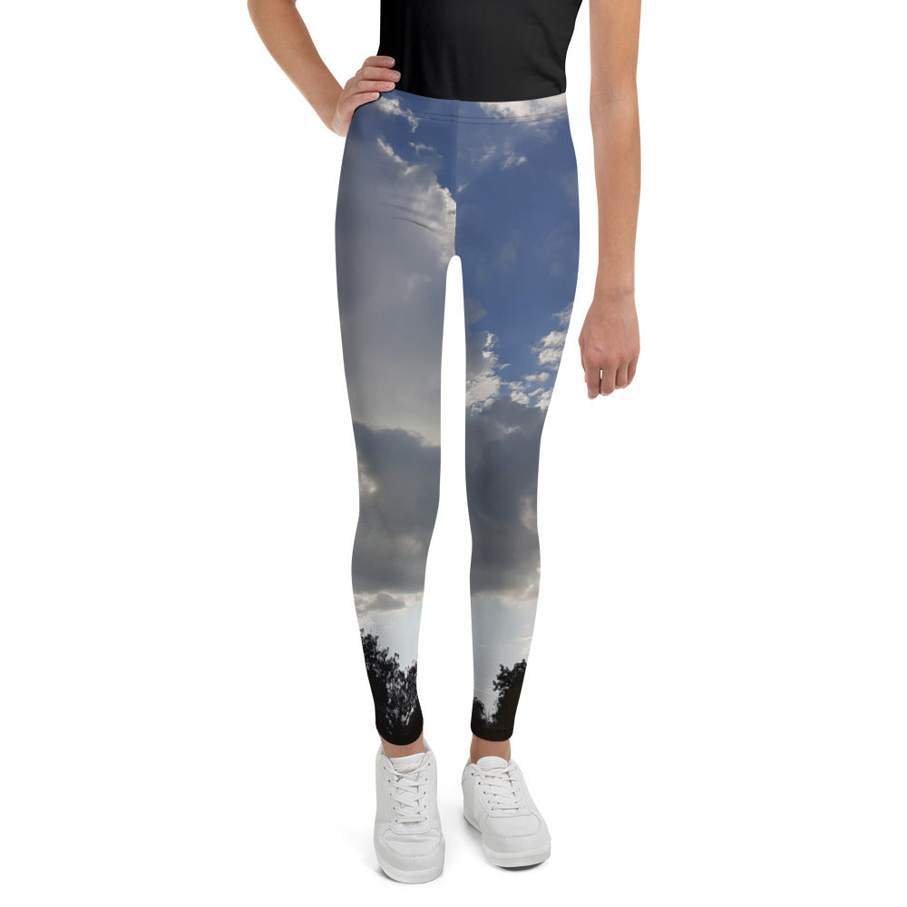GG - Youth Leggings - Trees & Clouds