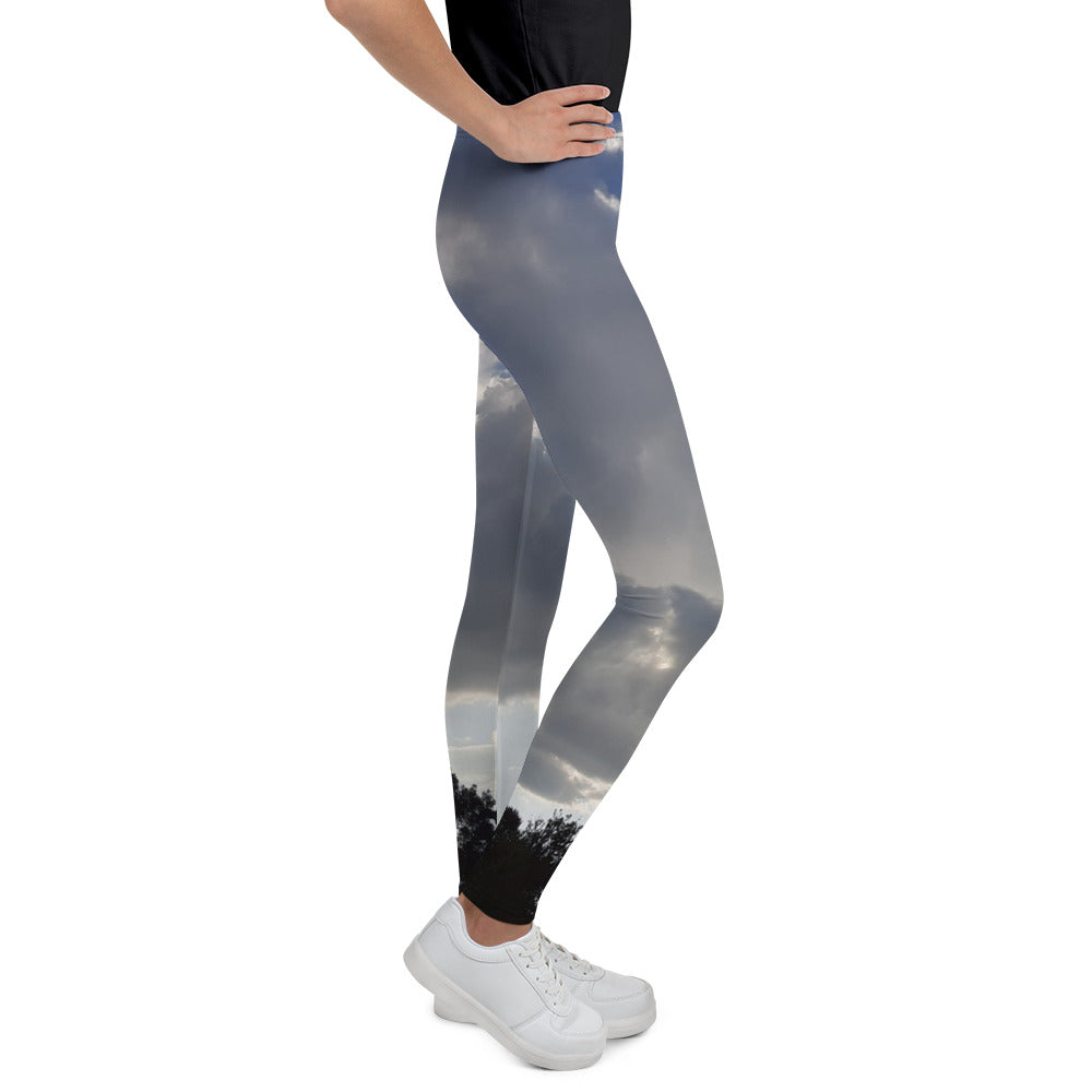 GG - Youth Leggings - Trees & Clouds