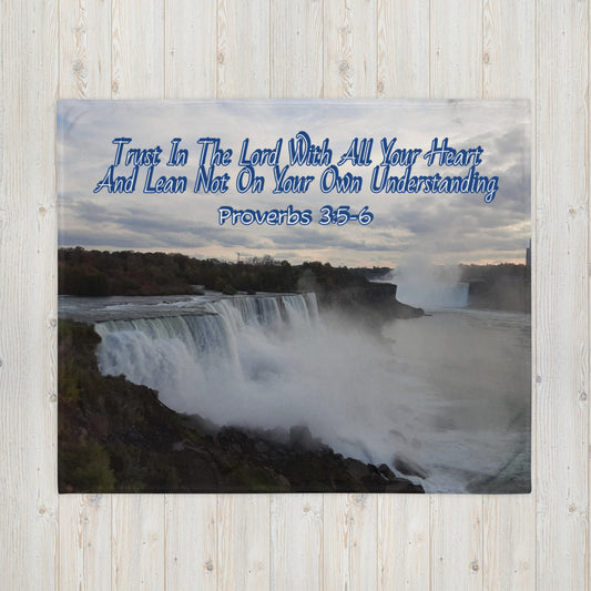 GG - Blanket Throw - N Y Falls - Trust in the Lord, Proverbs 3:5-6