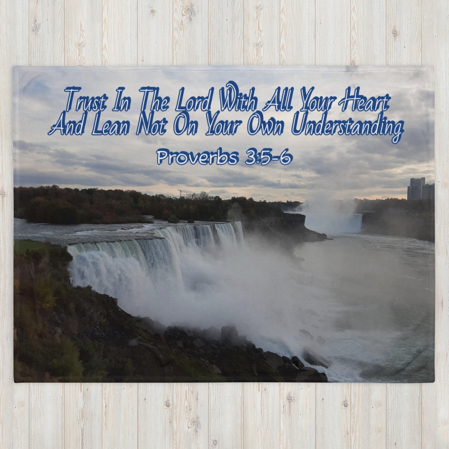GG - Blanket Throw - N Y Falls - Trust in the Lord, Proverbs 3:5-6