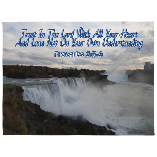 GG - Throw Blanket - NY Falls - Trust in The Lord - Proverbs 3:5-6