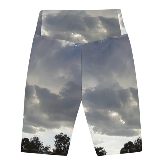 GG - Women's Biker Shorts - Trees & Clouds