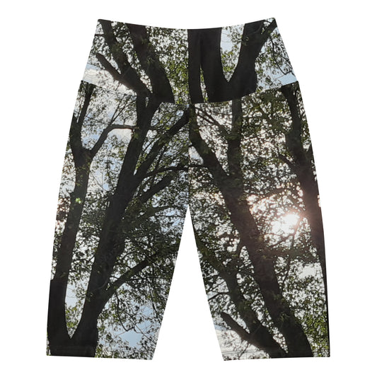 GG - Women's Biker Shorts - Trees & Sun