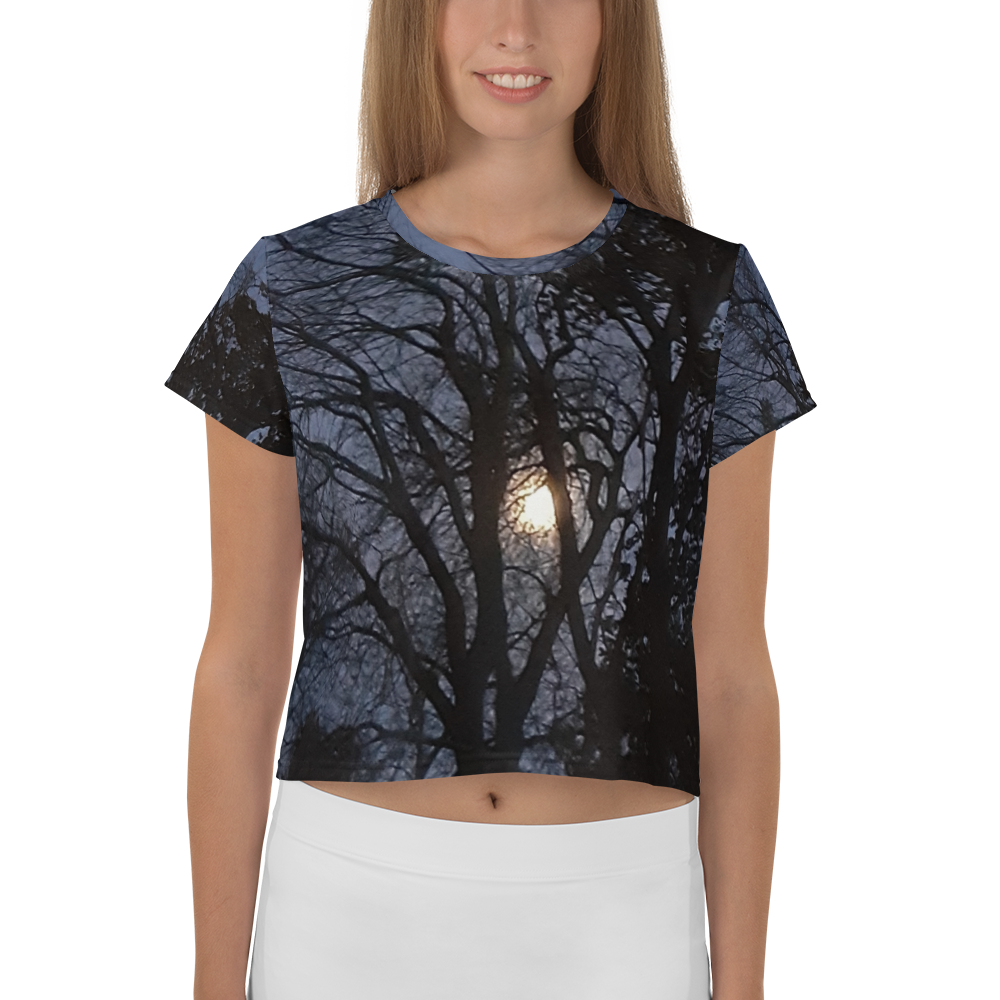 GG - Women's Crop Tee - Trees & Moon