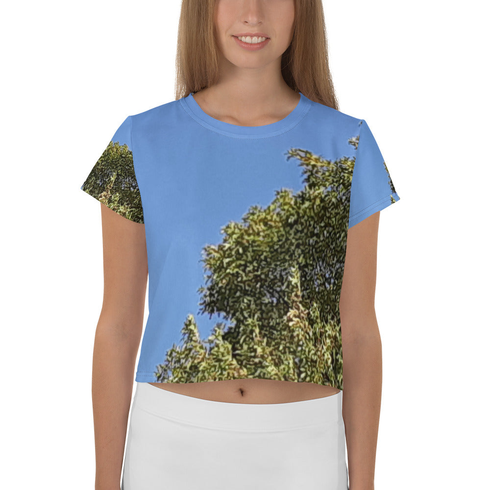 GG - Women's Crop Tee - Trees & Blue Sky