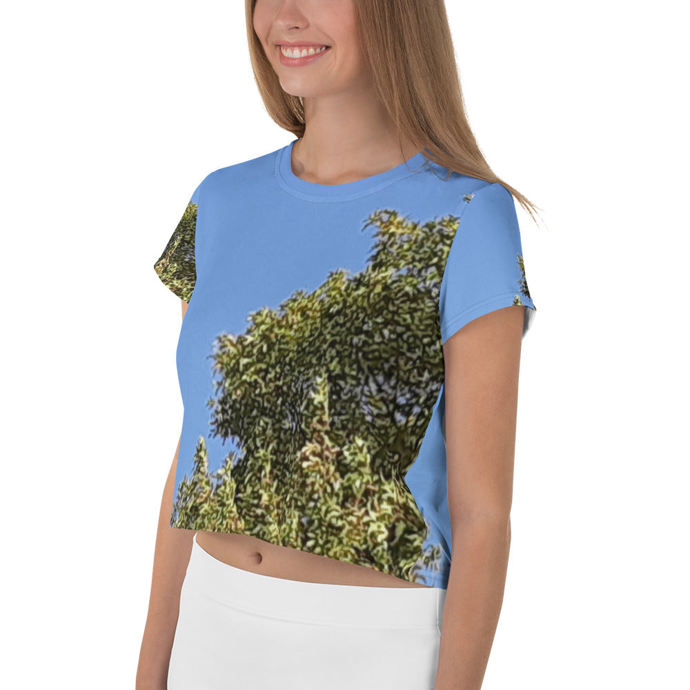 GG - Women's Crop Tee - Trees & Blue Sky