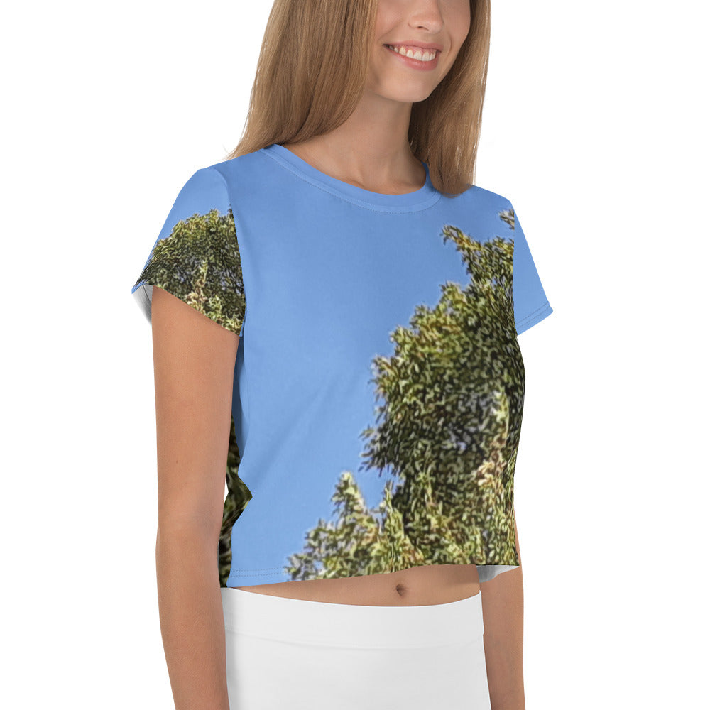 GG - Women's Crop Tee - Trees & Blue Sky