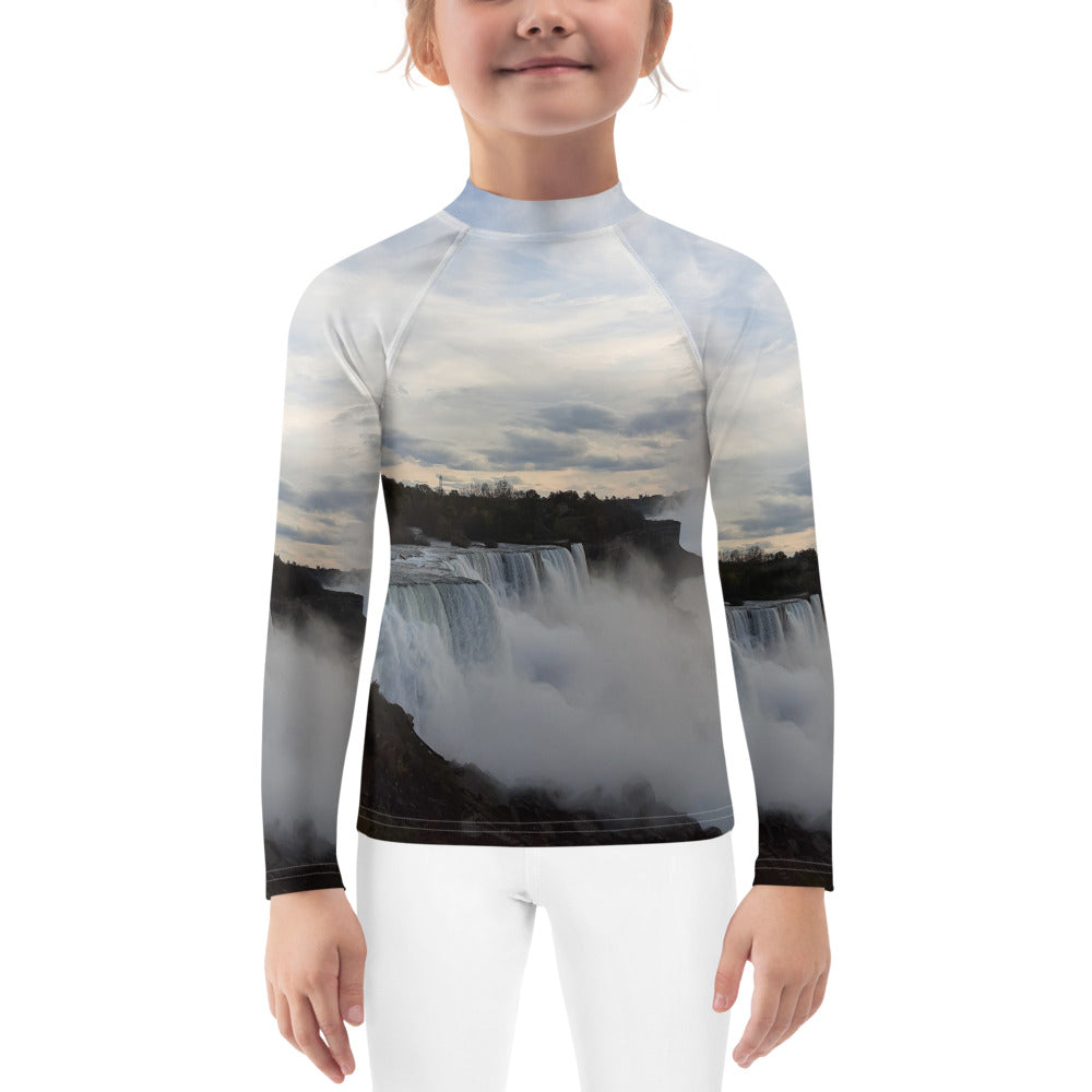 GG - Children's Long Sleeve T-Shirt With Rash Guard - N Y Falls