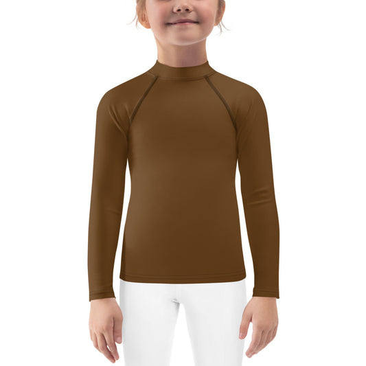 GG - Children's Long Sleeve T-Shirt with Rash Guard - Brown