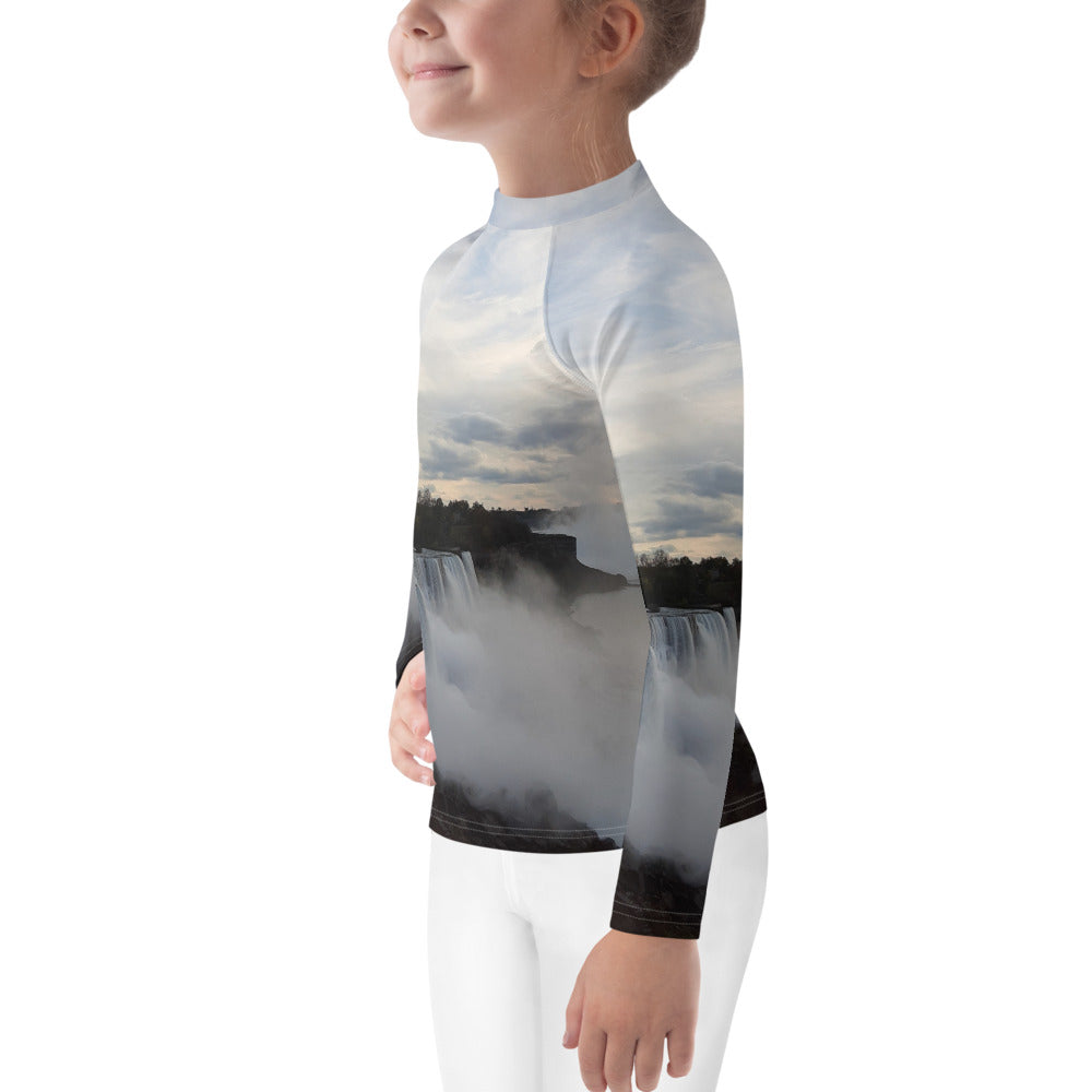 GG - Children's Long Sleeve T-Shirt With Rash Guard - N Y Falls