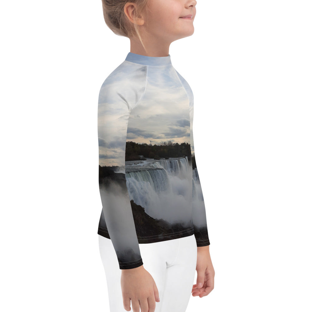 GG - Children's Long Sleeve T-Shirt With Rash Guard - N Y Falls