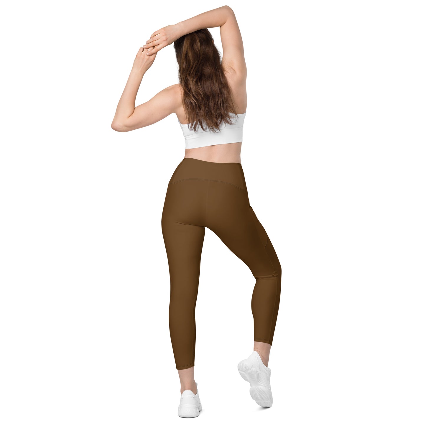 GG - Women's Leggings with pockets - Brown