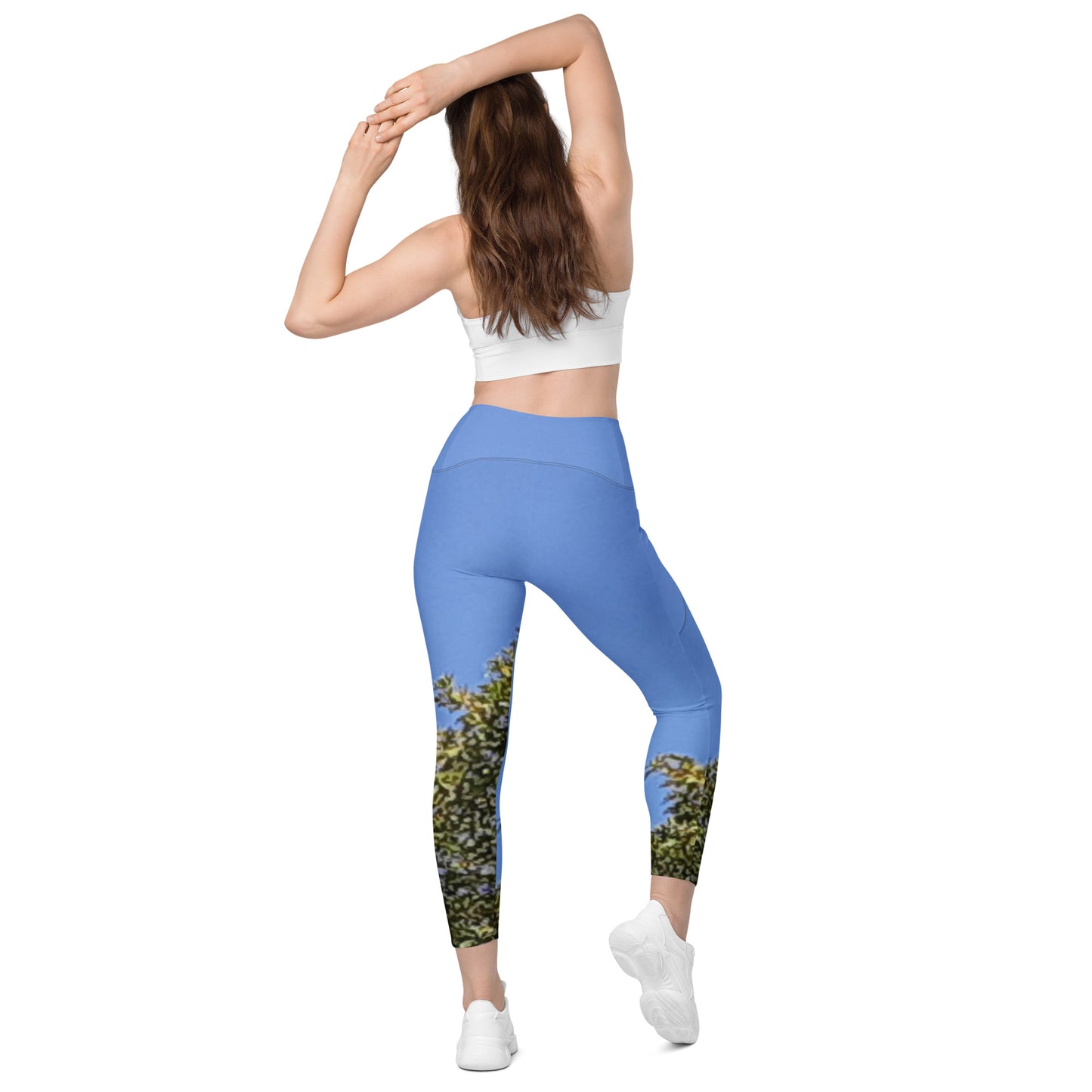 GG - Women's Leggings with pockets - Trees & Blue Sky