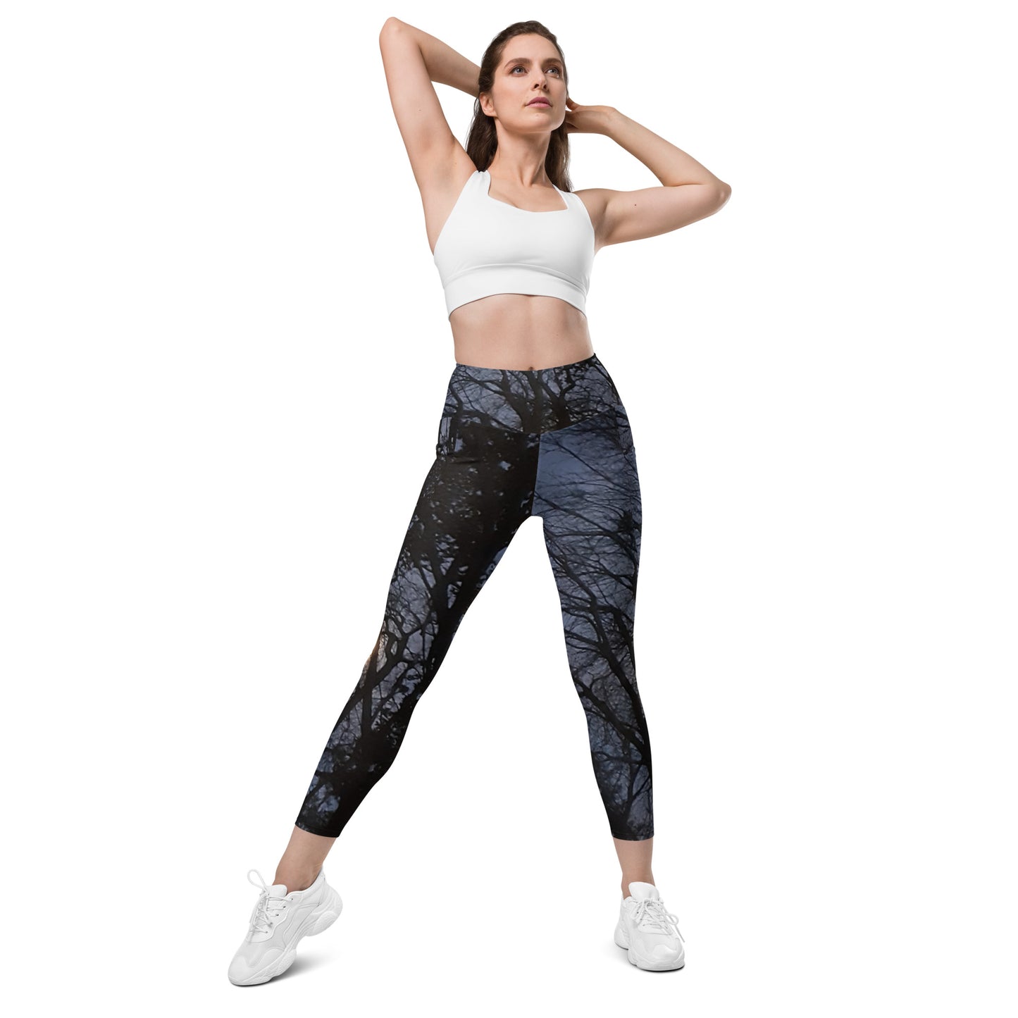 GG - Women's Leggings with pockets - Trees & Moon