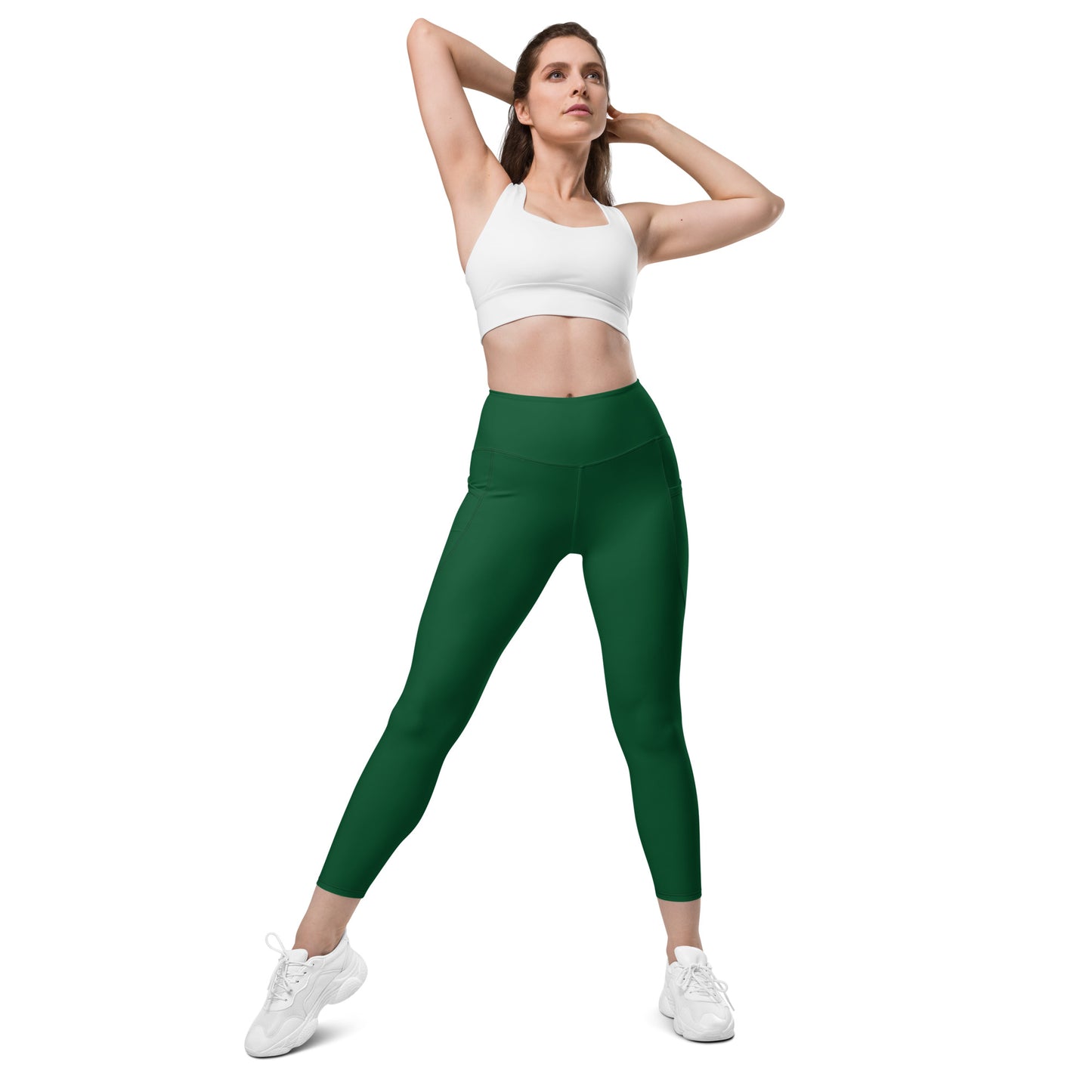 GG - Women's Leggings with pockets - Forest Green