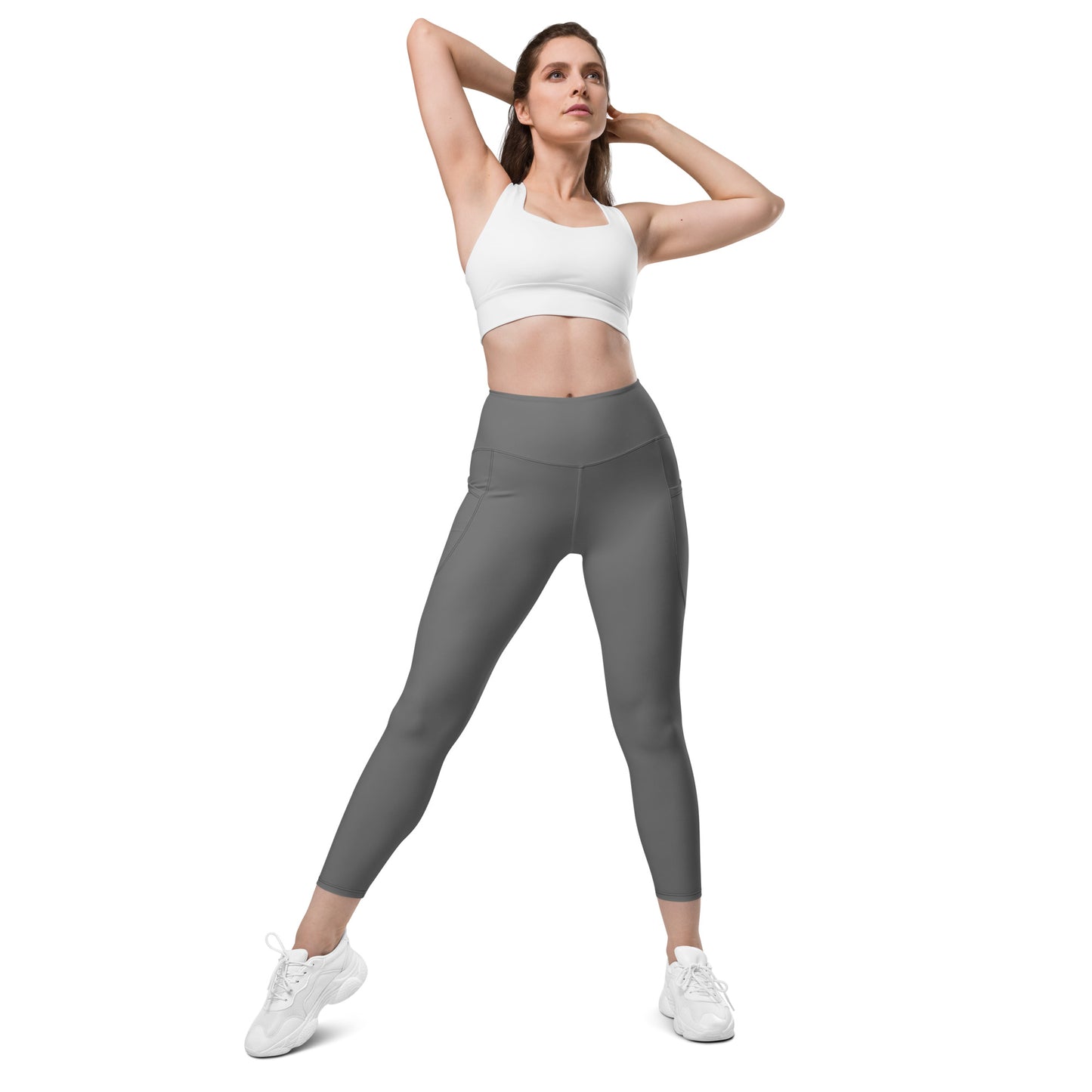 GG - Women's Leggings with pockets - Grey