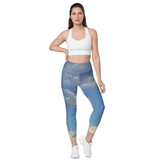 GG - Women's Leggings with pockets - Clouds & Blue Sky