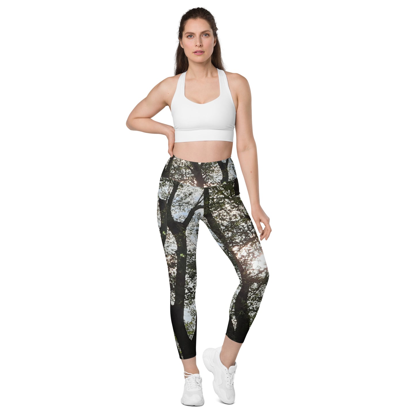 GG - Women's Leggings with pockets - Trees & Sun