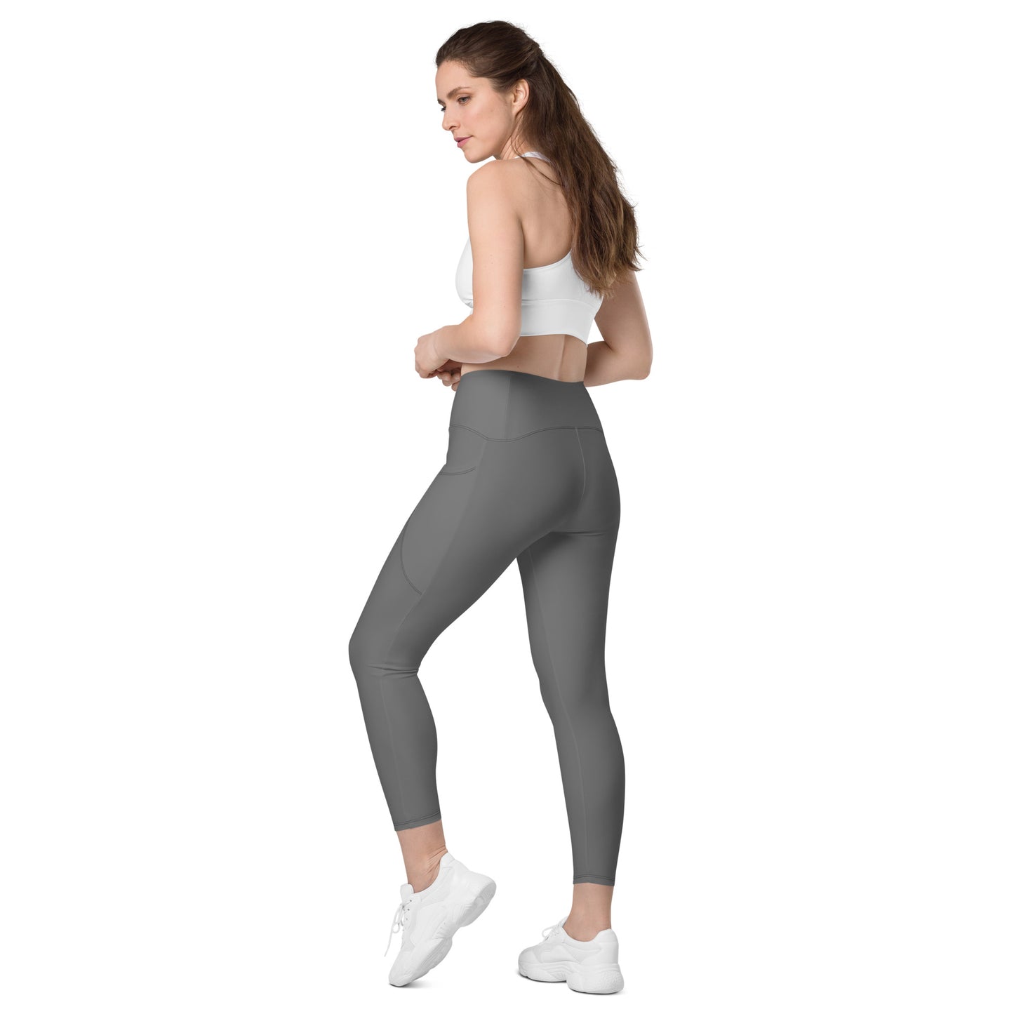 GG - Women's Leggings with pockets - Grey