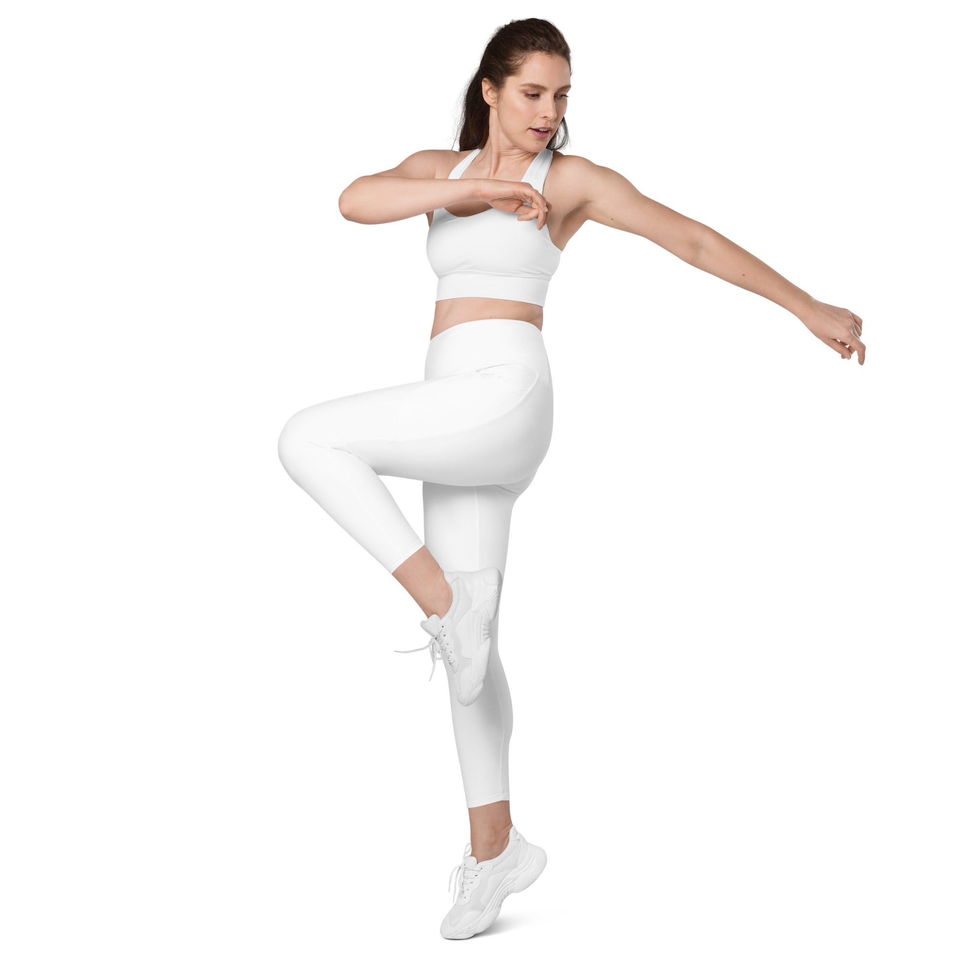 GG Women s Leggings with pockets White
