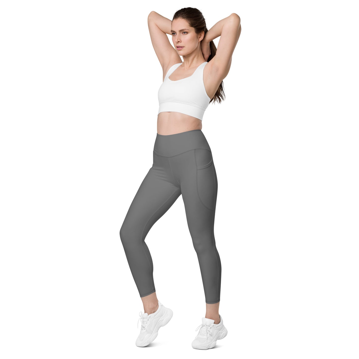 GG - Women's Leggings with pockets - Grey