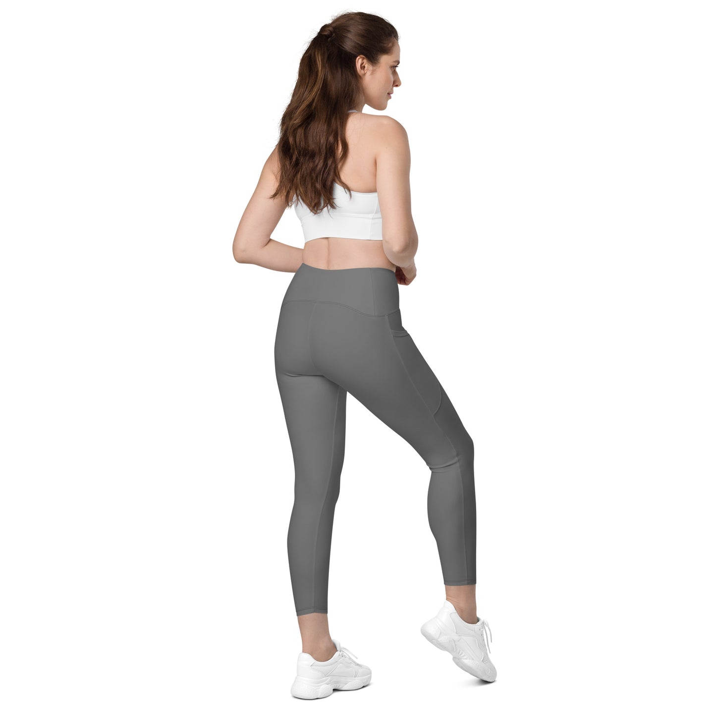 GG - Women's Leggings with pockets - Grey