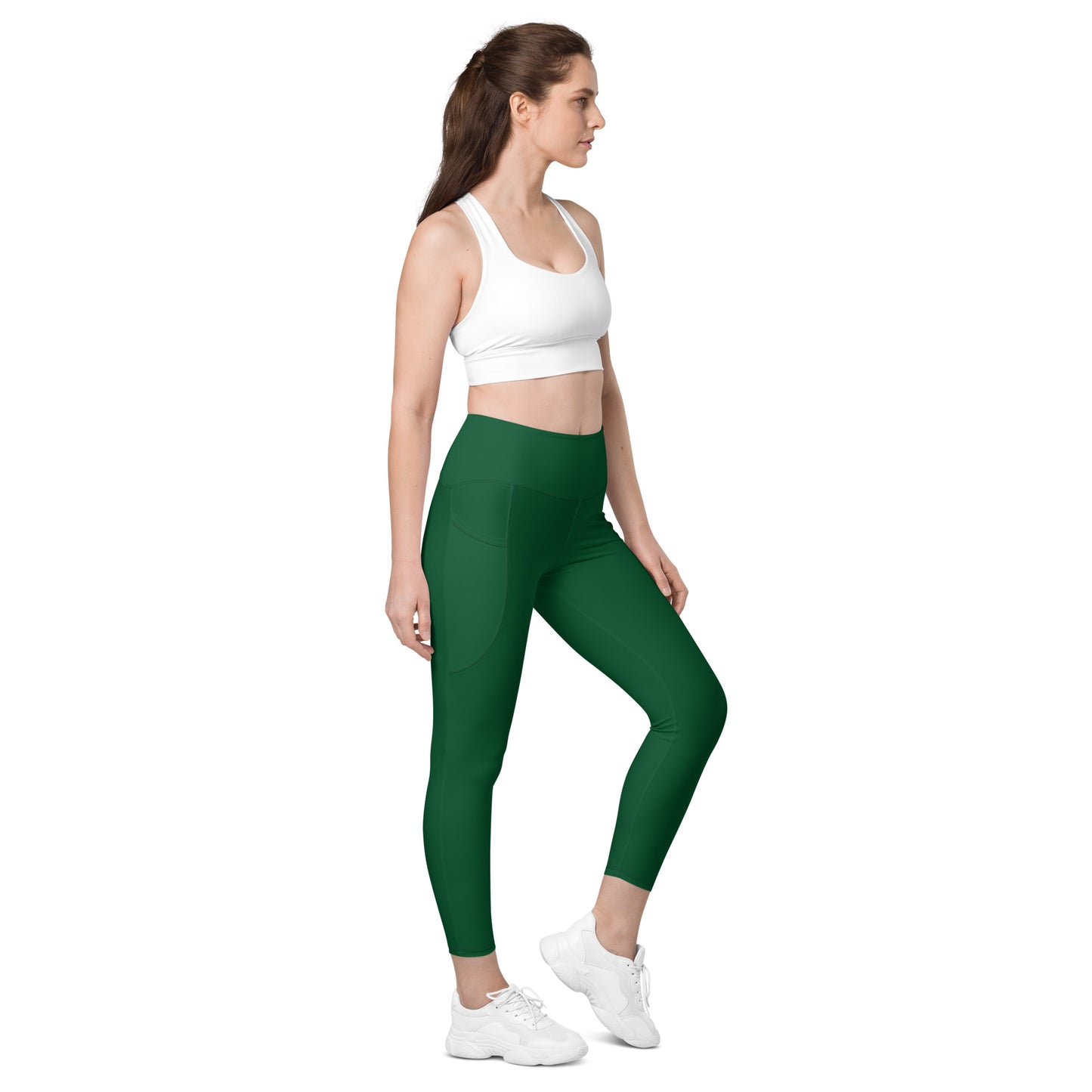 GG - Women's Leggings with pockets - Forest Green