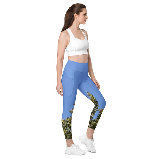 GG - Women's Leggings with pockets - Trees & Blue Sky