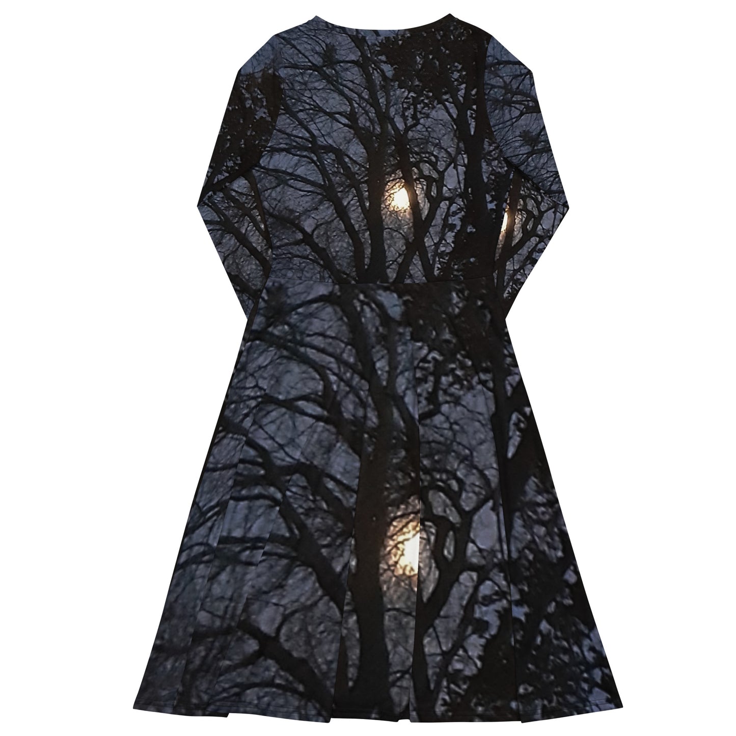 GG - Women's long sleeve midi dress - Trees & Moon