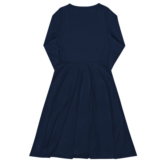 GG - Women's long sleeve midi dress - Navy