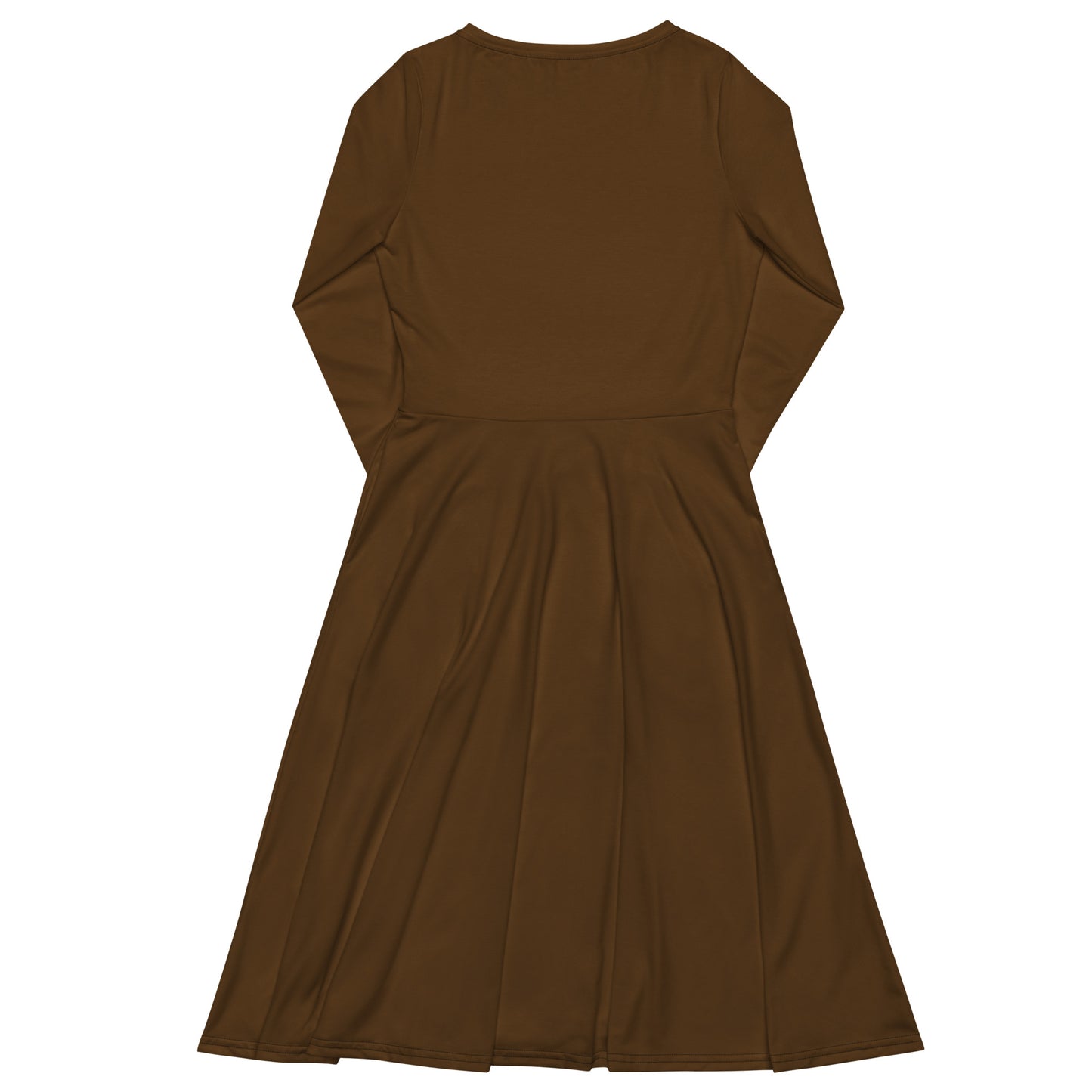 GG - Women's long sleeve midi dress - Brown