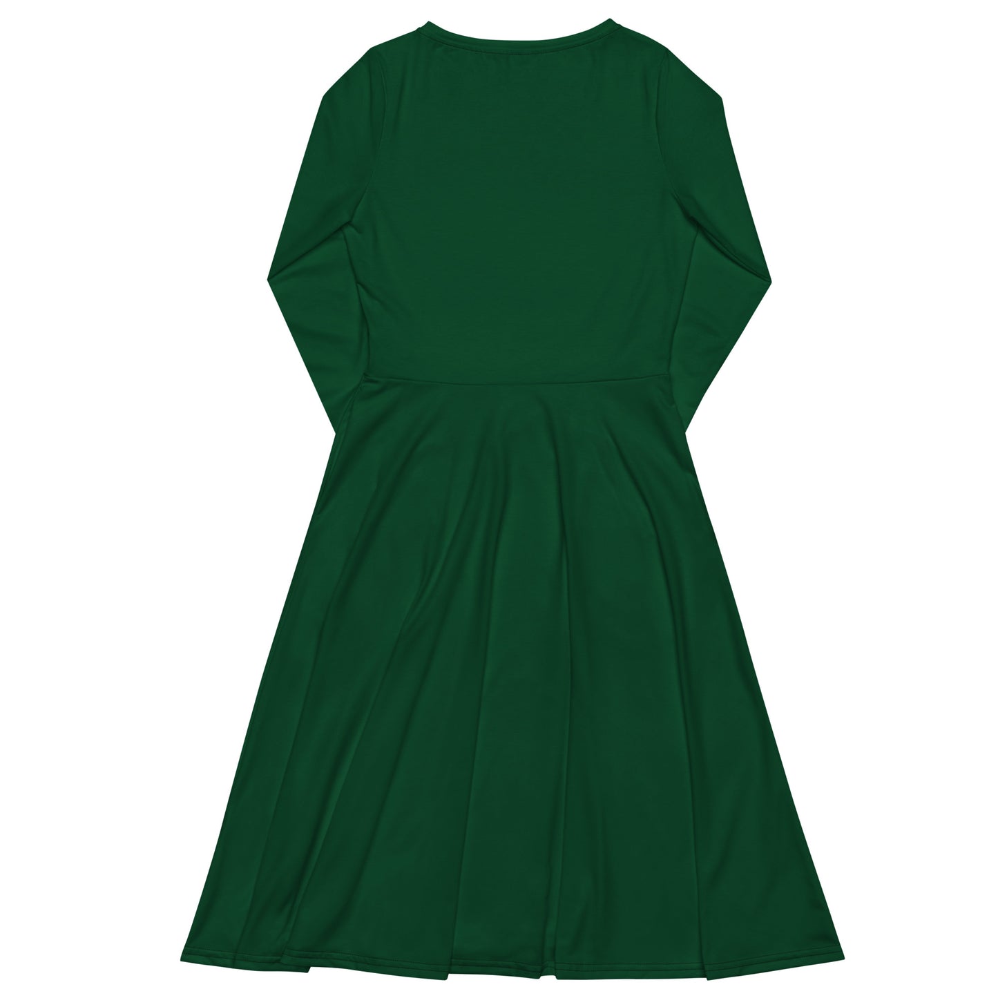 GG - Women's long sleeve midi dress - Forest Green