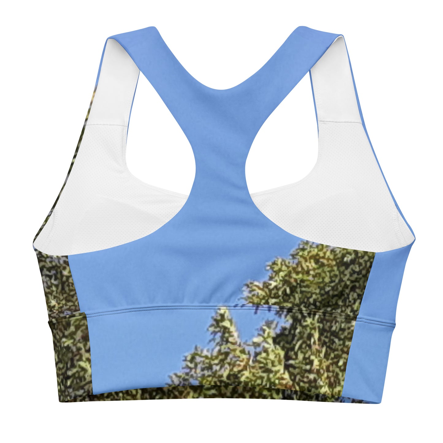 GG - Longline Sports Bra - Trees & Blue Sky