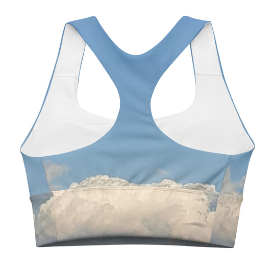 GG - Longline sports bra - Clouds & Blue SKy