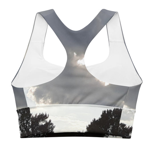 GG - Longline sports bra - Trees & Clouds