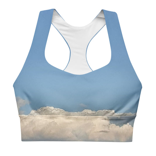 GG - Longline sports bra - Clouds & Blue SKy