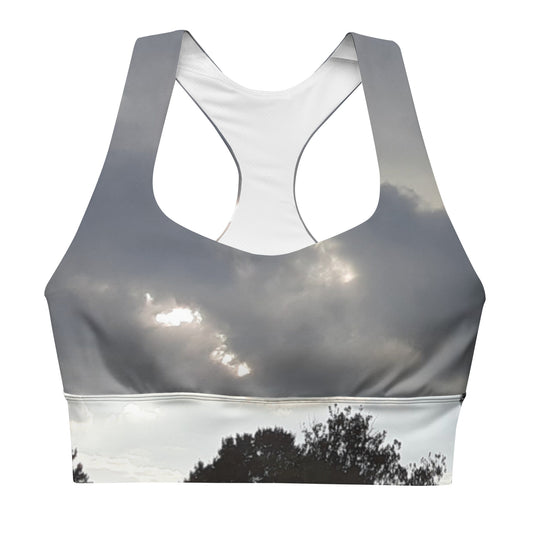 GG - Longline sports bra - Trees & Clouds