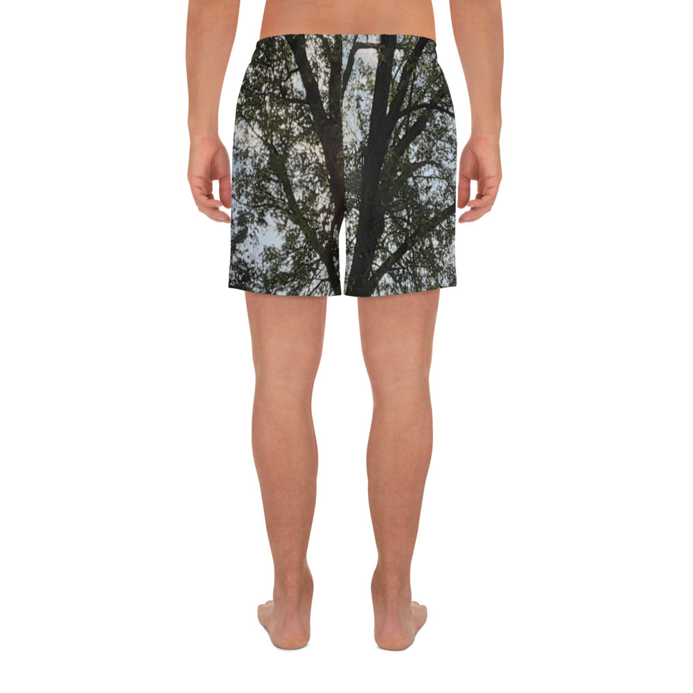 GG - Men's Athletic Long Shorts - Trees & Sun