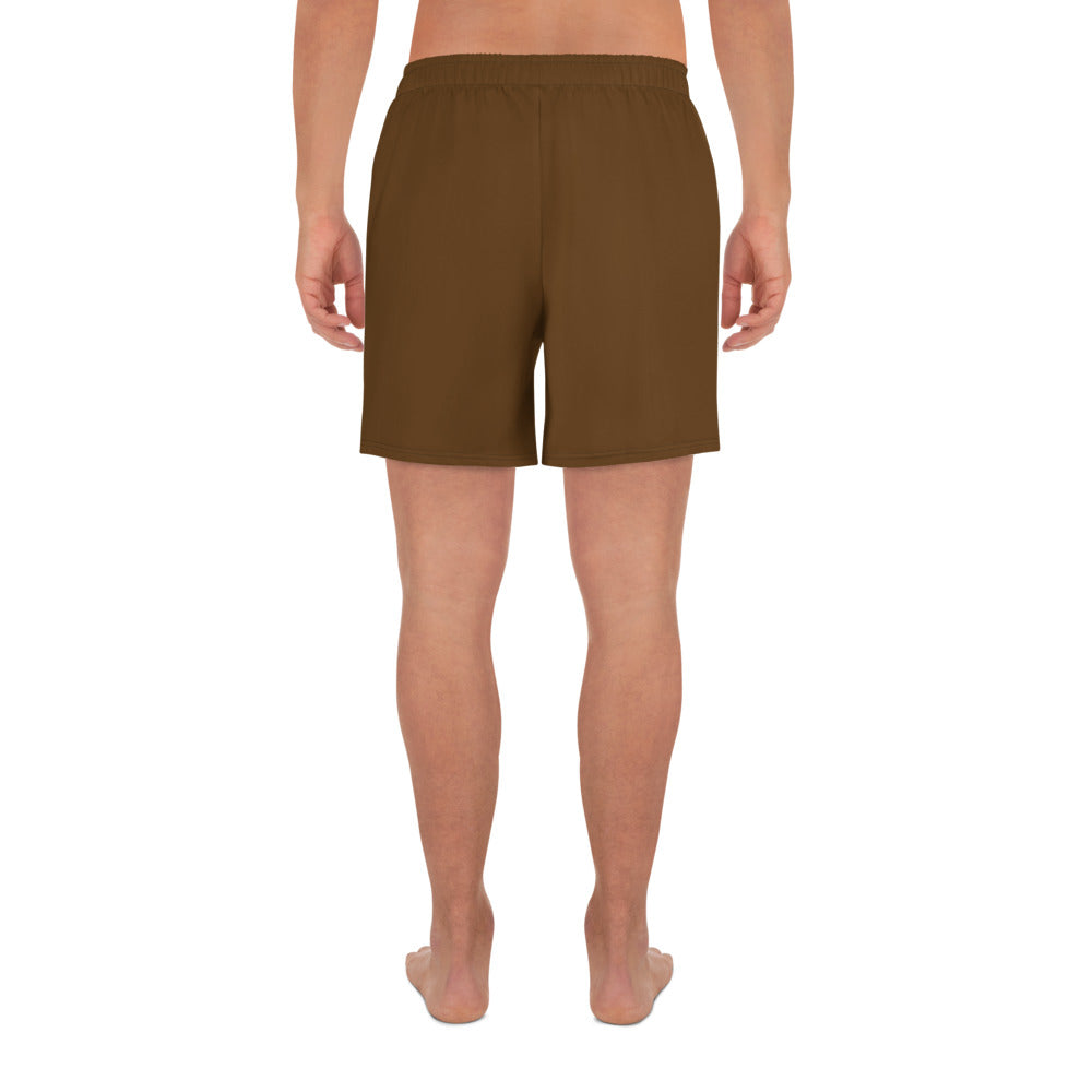 GG - Men's Athletic Long Shorts - Brown