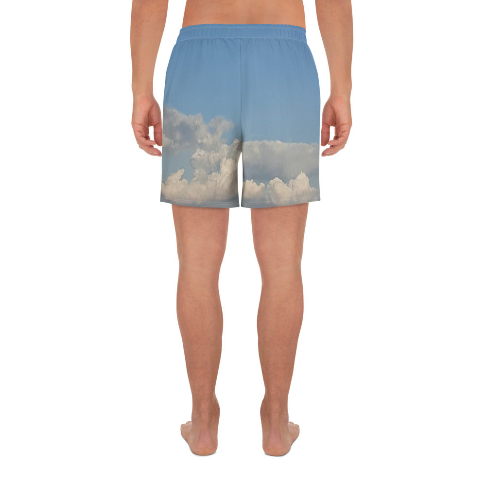 GG - Men's Athletic Long Shorts - Clouds & Blue Sky