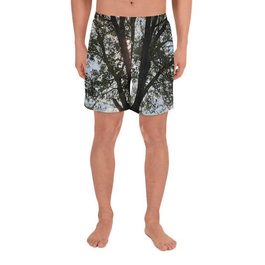 GG - Men's Athletic Long Shorts - Trees & Sun