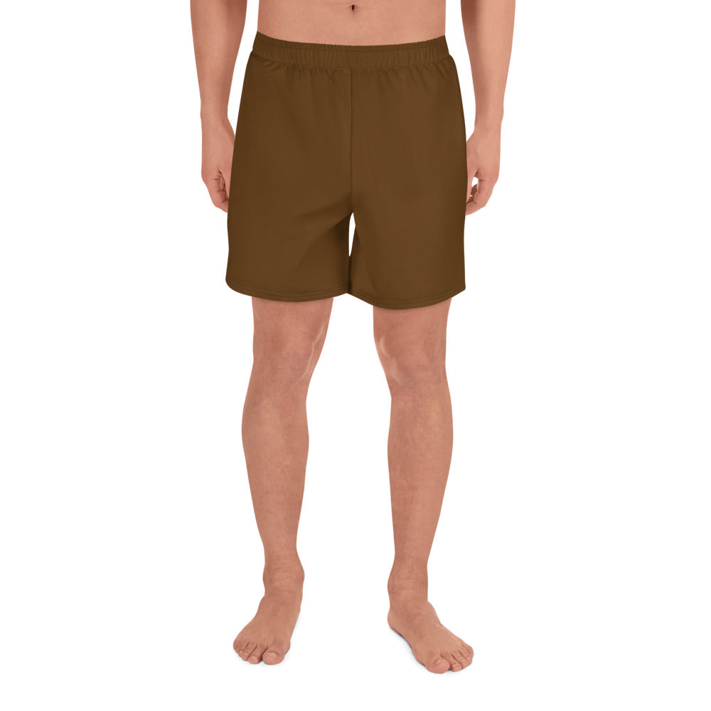 GG - Men's Athletic Long Shorts - Brown