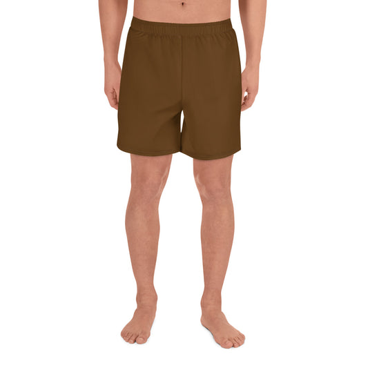 GG - Men's Athletic Long Shorts - Brown