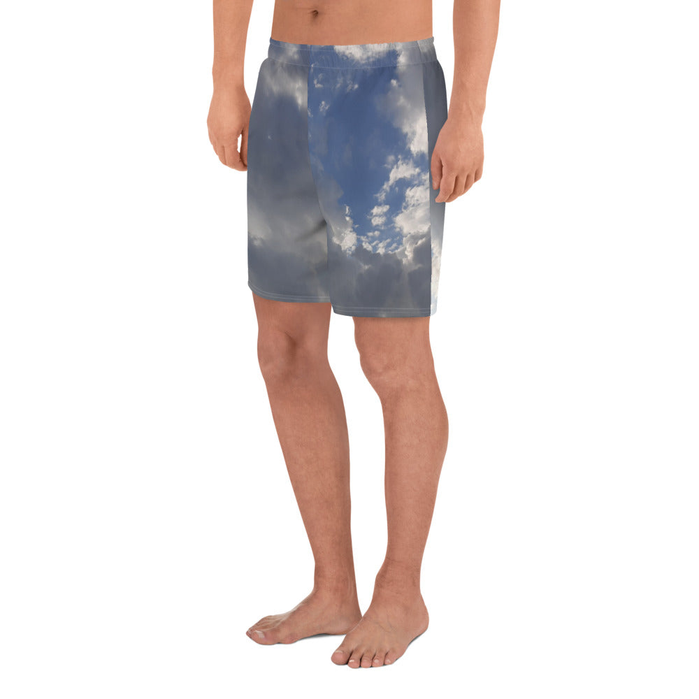 GG - Men's Athletic Long Shorts - Clouds