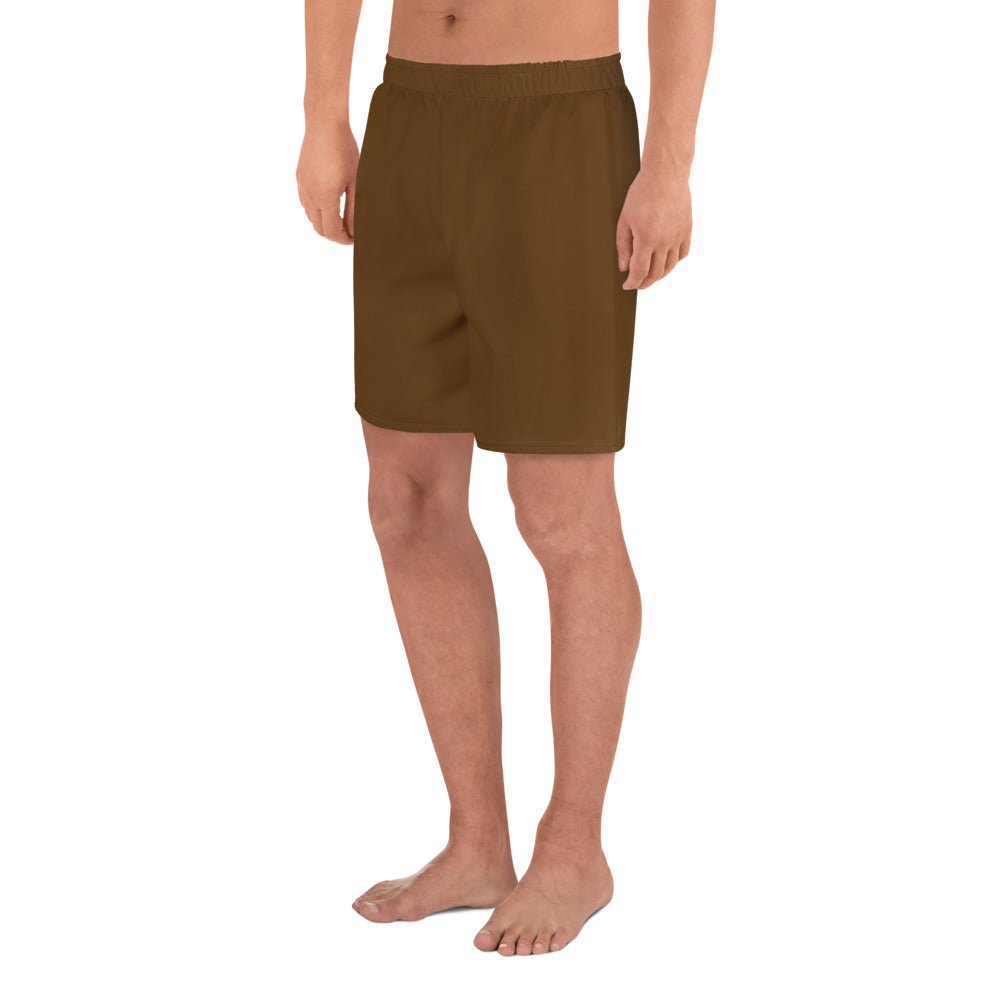 GG - Men's Athletic Long Shorts - Brown