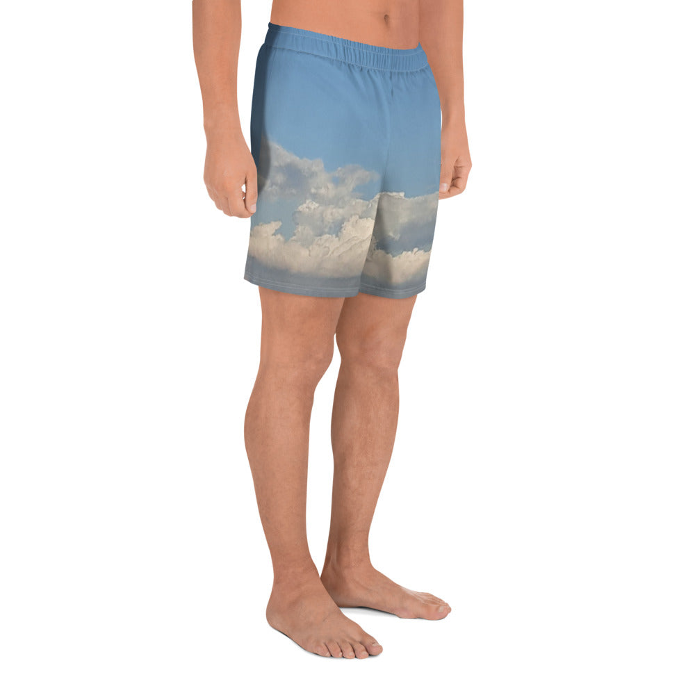 GG - Men's Athletic Long Shorts - Clouds & Blue Sky