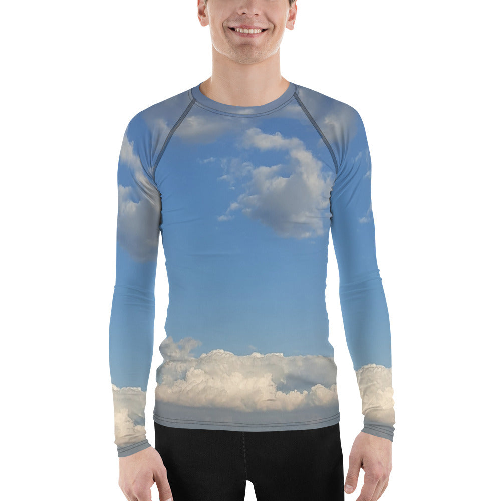 GG - Men's LS T-Shirt with Rash Guard - Clouds & Blue Sky