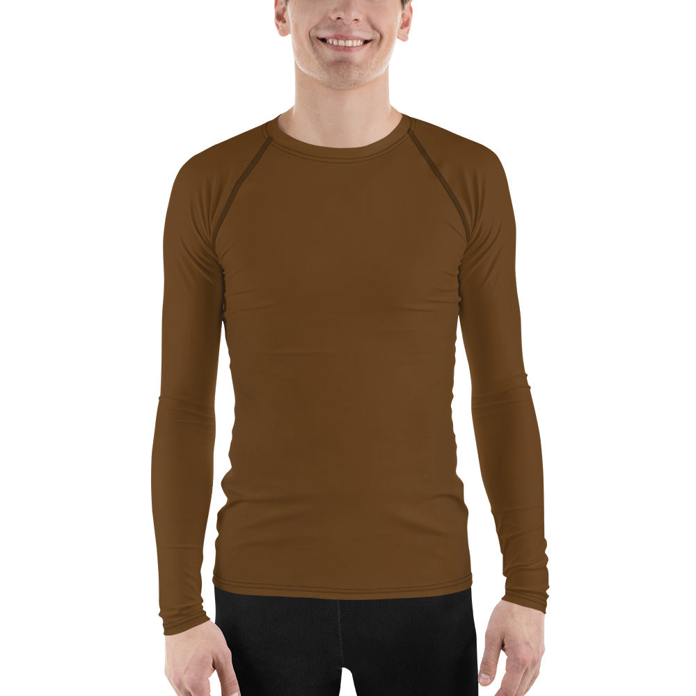 GG - Men's LS T-Shirt with Rash Guard - Brown