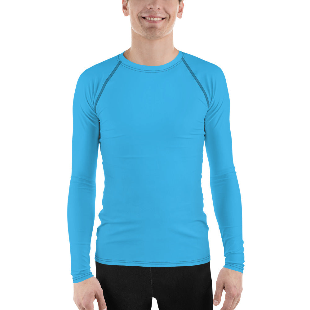 GG - Men's LS T-Shirt with Rash Guard - Deep Sky Blue